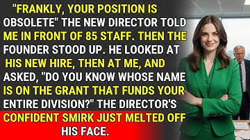 De regisseur noemde me overbodig. De vraag van de oprichter maakte zijn carrière kapot. ♟️