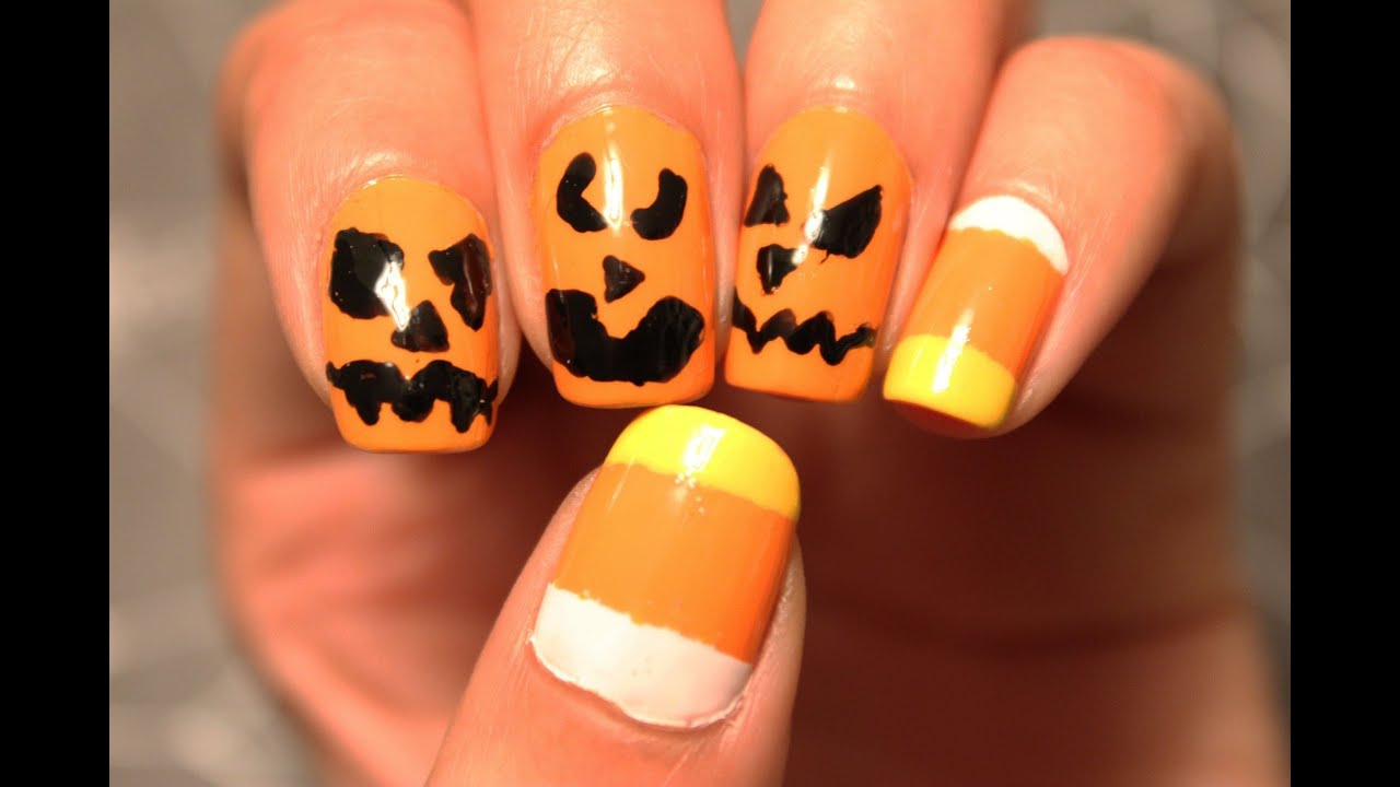 Pumpkin Nails - Halloween 2012 | Dee2102 - YouTube