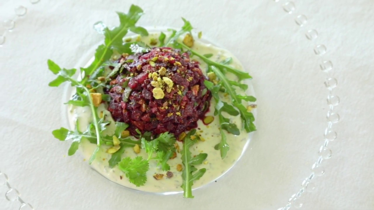 Chef Laurent Manrique cooking with pistachios