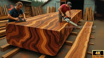 Giant Wood Processing Factory Processes Thousand Year Old Trees | An Amazing Sight Danger Lurks #351