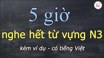 5 Giờ Nghe Hết Từ Vựng N3 – Kèm Ví Dụ, Có Tiếng Việt
