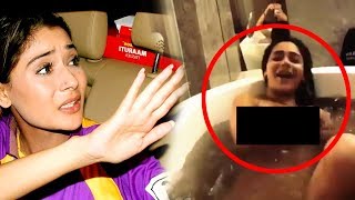 Sara Khan Reaction On Her Bathroom Viral Video - YouTube