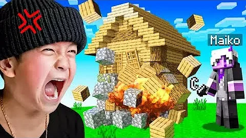 Minecraft, But I Made My Little Brother RAGE **WENT WRONG!**