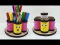 How To Make Easy Pen Stand with Toilet Roll | Pencil Holder DIY | Makeup Organiser