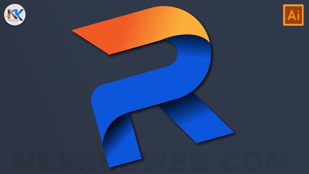 Learn R letter logo design tutorial in Hindi || illustrator - YouTube