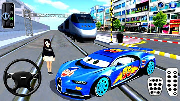 Lightning McQueen Bugatti Vs Bullet Train - 3D Driving Class Android Gameplay | Android Games - 2025