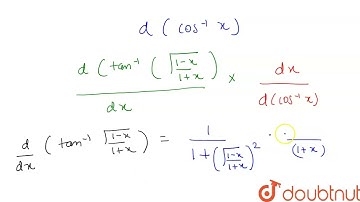 Derivative of tan^(-1)sqrt((1-x)/(1+x))=w.r.t.cos^(-1)x is | 12 | DIFFERENTIATION | MATHS | MARV...