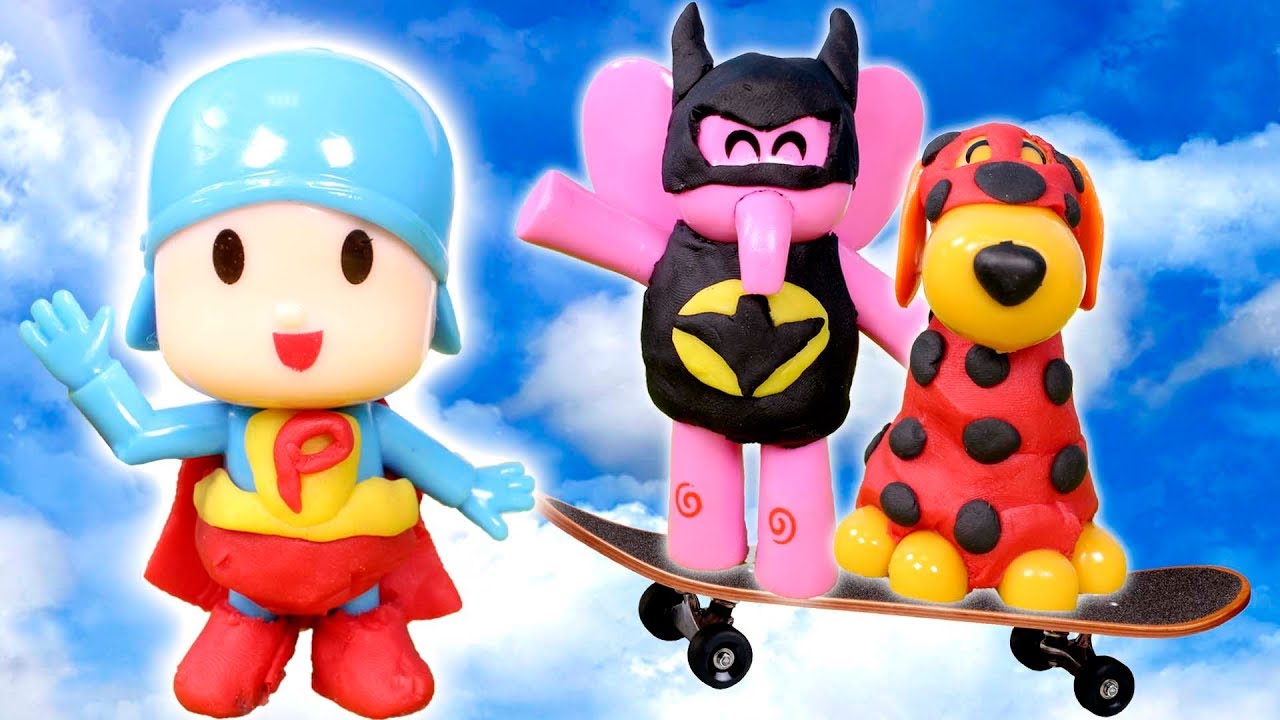 Juguetes Para Niños Figuras De Pocoyo Set De 5 Super Heroes