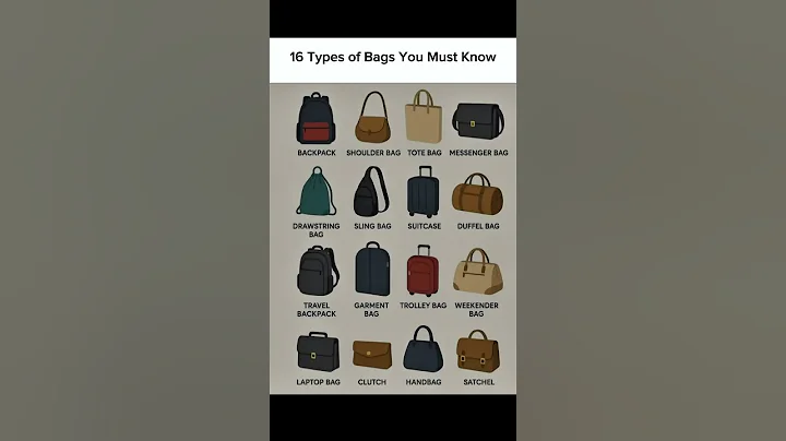 16 Types of Bags You Must Know | Fashion & Style Guide #typesofbags #bagcollection #handbags