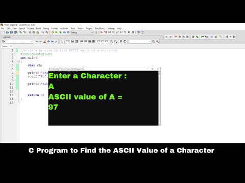 4_ C Program To Display The ASCII Value Of A Character