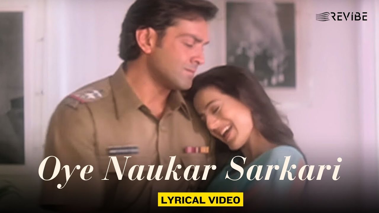 O Naukar Sarkari Lyrical Video  Alka Yagnik Udit Narayan  Bobby Deol Ameesha Patel  Kranti