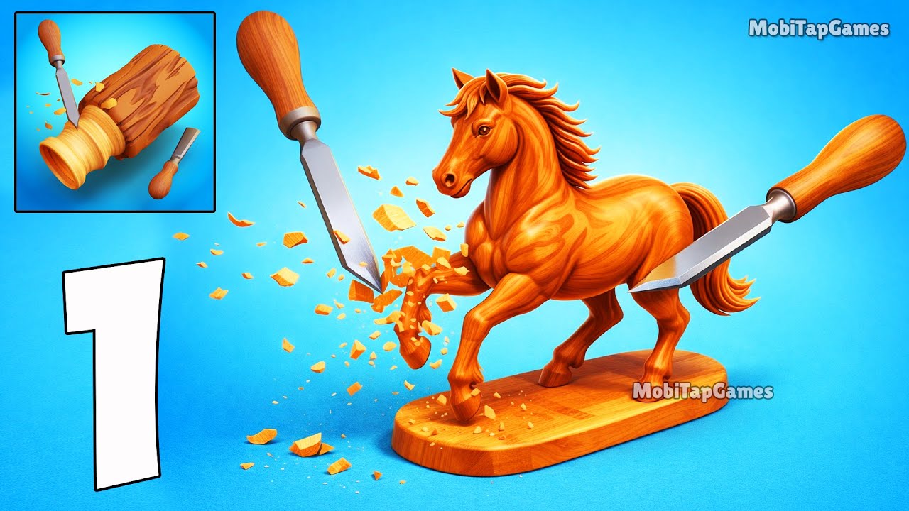 Woodturning 3D Satisfying Wood Carving Gameplay Walkthrough (iOS