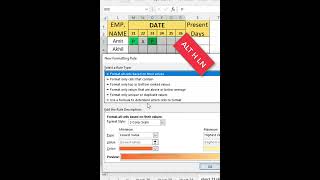 Make attendance sheet in seconds✅#exceltricks #exceltips