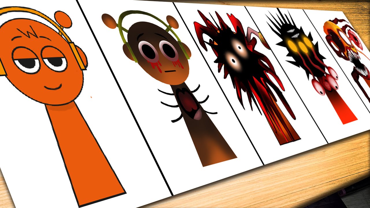 Drawing Incredibox Sprunki Phase 1 VS Phase 2 VS Phase 3 VS Phase 4 VS ...