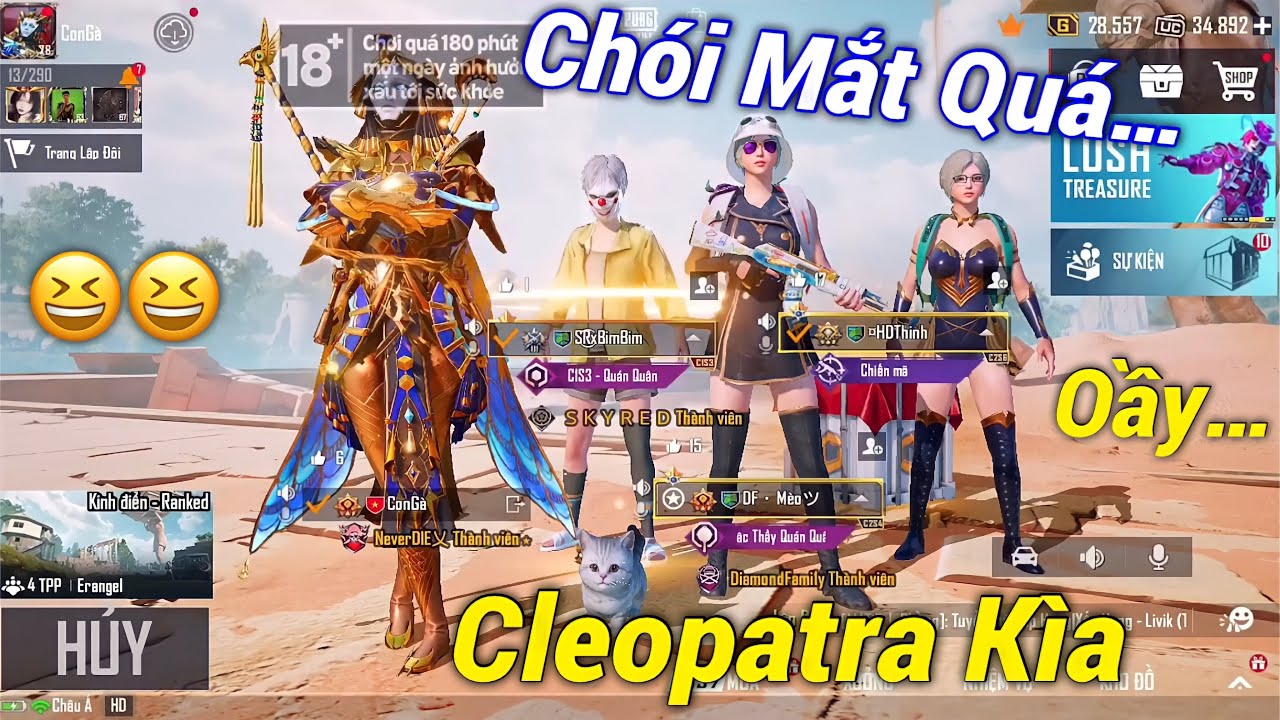 PUBG Mobile | Mang Cực Phẩm Thánh Giáp Cleopatra Vàng Trà Trộn Xem Phản Ứng Cộng Đồng…