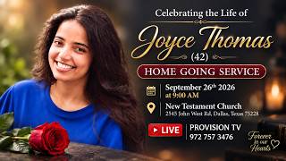 Joyce Mariam Thomas (42) Home Going Service | 9/26/2026 |  Dallas, Texas