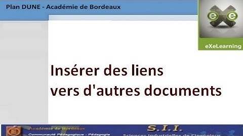 eXeLearning : Insérer des liens vers d