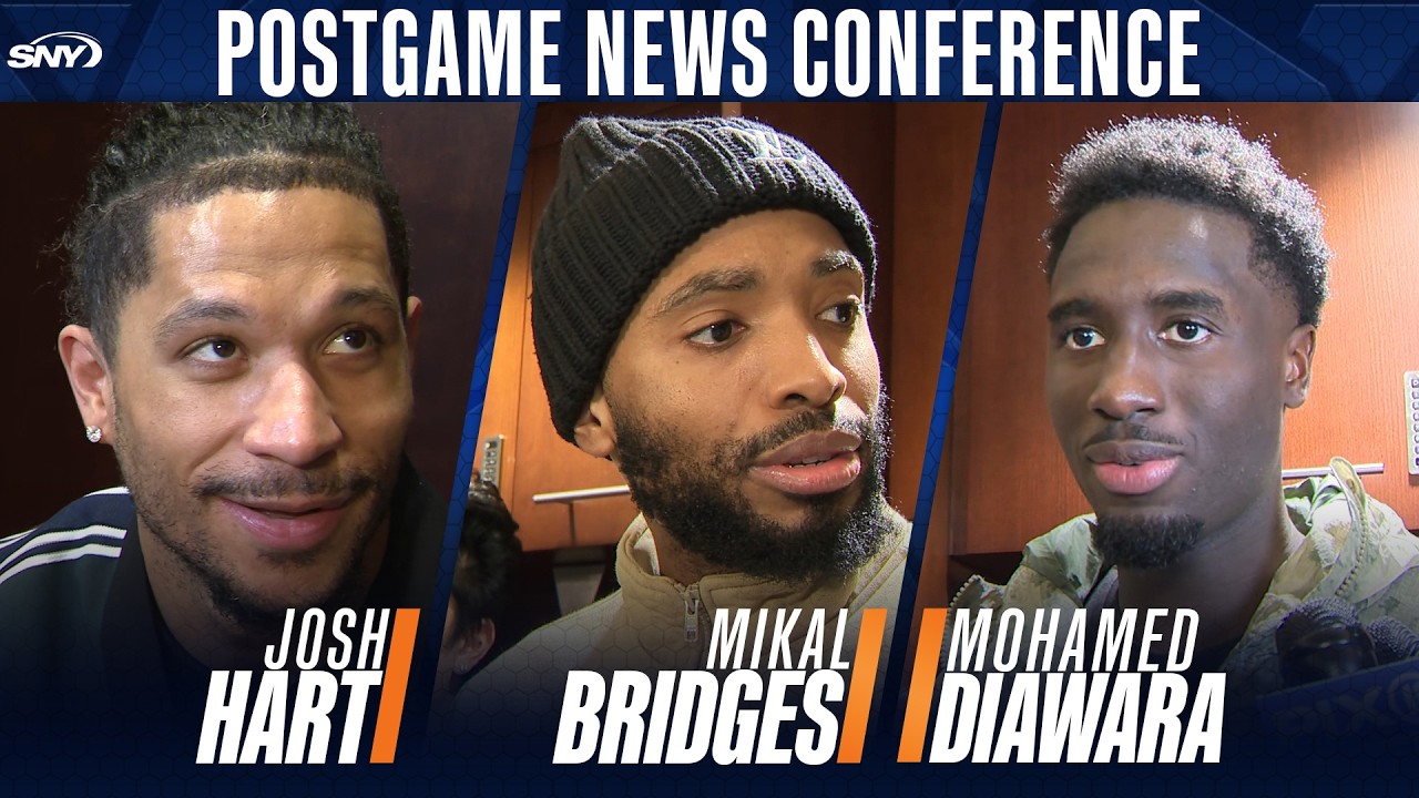 Hart, Bridges, Diawara, and Shamet talk Knicks' big-time win over Spurs at MSG on Sunday