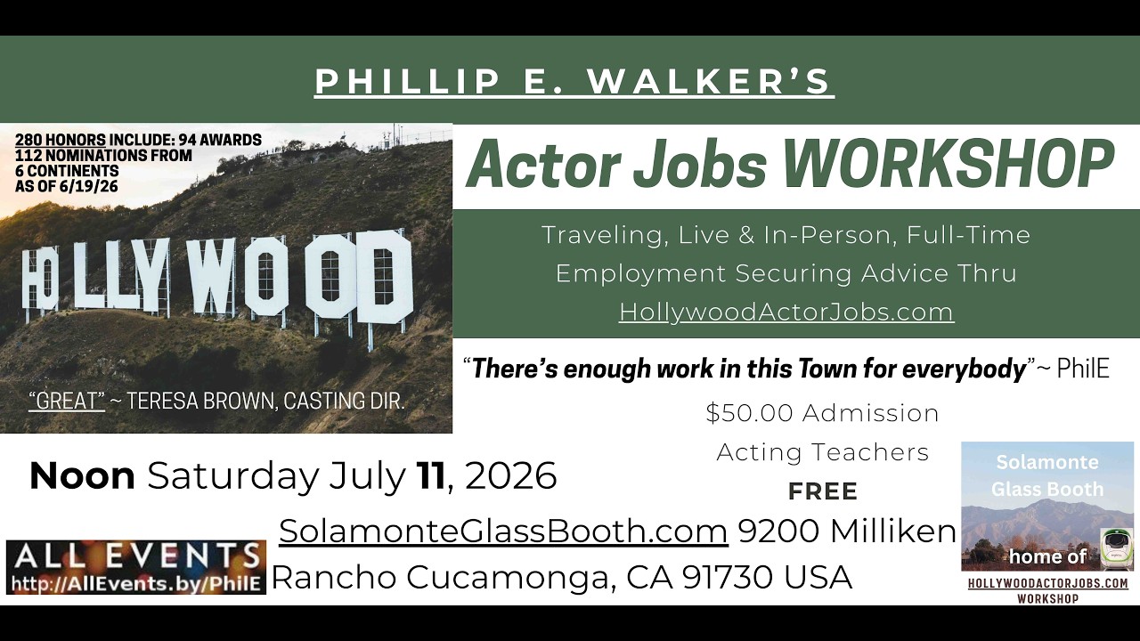 Hollywood Actor Jobs #3 Solamonte Glass Booth Commercial