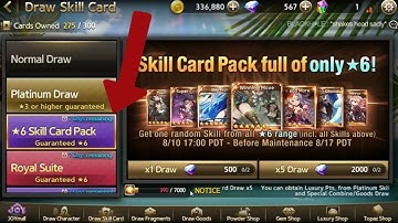 Trying the new 6 Star Skill Card Pack & Combines | Game of Dice