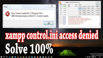 xampp control.ini access denied ||