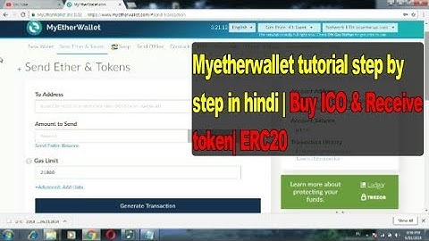 How to create & use ethereum wallet address for ico | Myetherwallet tutorial in hindi