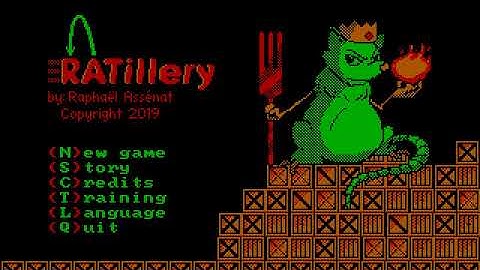 Ratillery Game for DOS, CGA and PC-speaker demo
