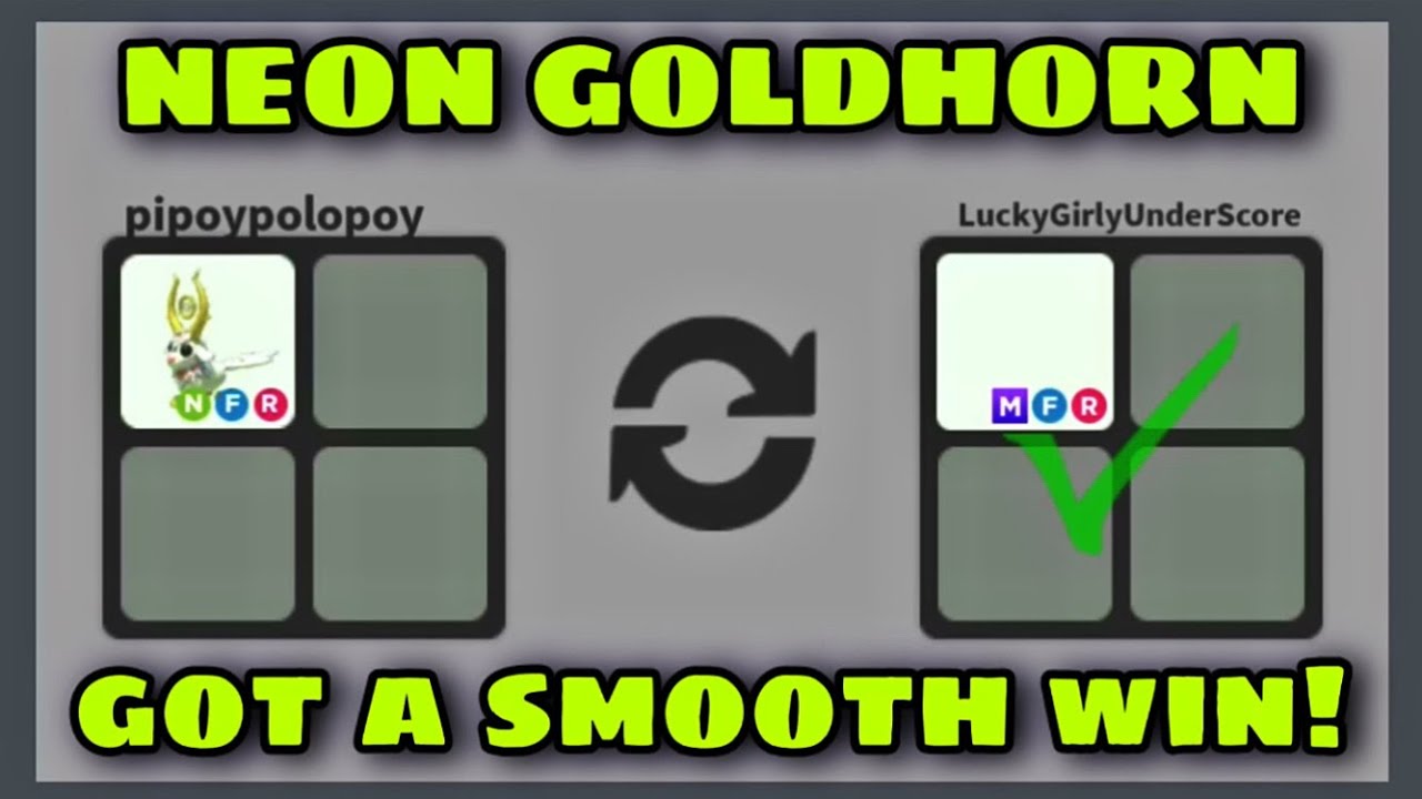 QUICK 6 BEST OFFERS FOR NEON GOLDHORN in Rich Servers Adopt me Roblox