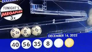 Mega Millions Drawing 12/16/22 $429M