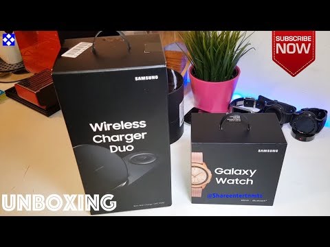 Samsung Galaxy Watch 42mm - Rose Gold & Samsung Wireless Charger Duo - Bundle (Unboxing+Setting) P1
