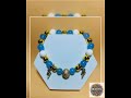 Los Angeles Chargers Mens Bracelet, Lightning Bolt Charms &amp; Golden Football Helmet - Natural Gems...