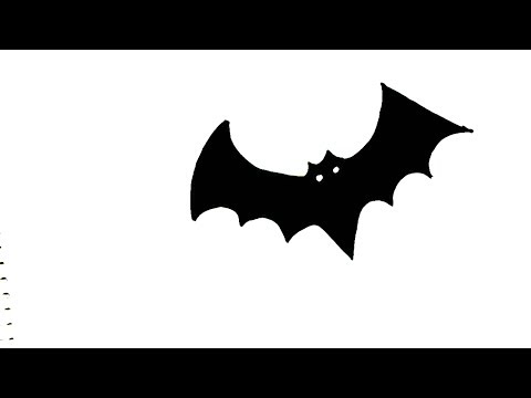 How to draw BAT in easy steps for children beginners