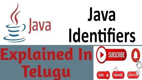 Identifiers in Java Programming for Beginners(Telugu Explanation Also)
