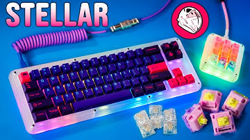 Space Stellar65! Stacked Acrylic Keyboard Review (c3 Banana Split Switches)