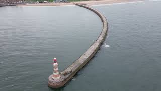 Roker Pier Sunderland From Above