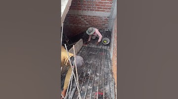 How to wire and install steel rebar for staircase #shortvideo #construction #how #shorts #short