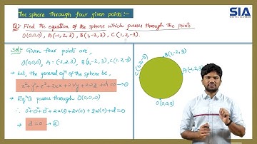 U1 Find the equation of the sphere passing through four points LMR Q No 9