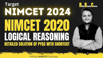 NIMCET 2020 Logical Reasoning Solution with Short Tricks | RBC Day 5 | For NIMCET 2024 Students