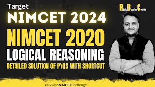 NIMCET 2020 Logical Reasoning Solution with Short Tricks | RBC Day 5 | For NIMCET 2024 Students screenshot 1