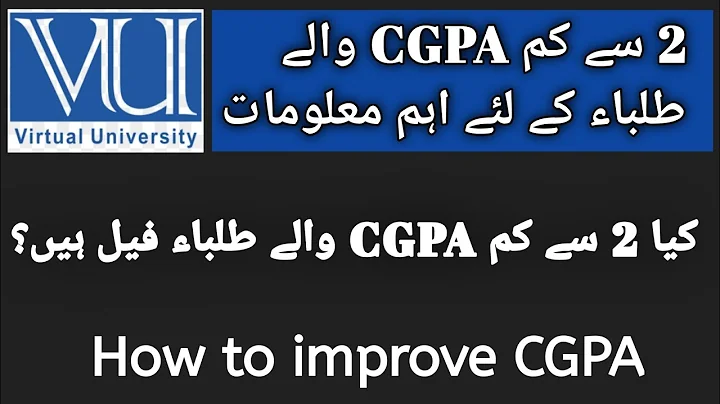 How to improve CGPA in Virtual University/ Students with below then 2 CGPA Must watch