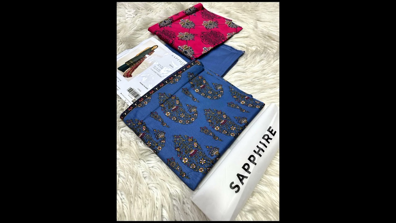 Sapphire Linen Suit Price & Review | Elegant Printed Collection