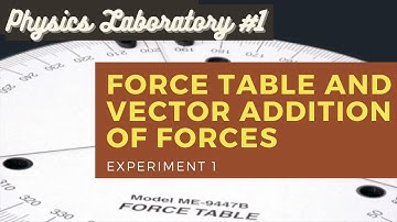 Experiment 1: Force Table and Vector Addition of Forces