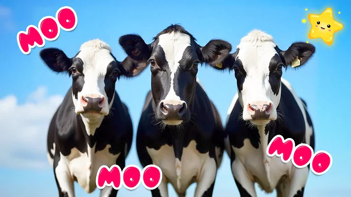 Happy cow dancing Moo-moo-moo Song for kids