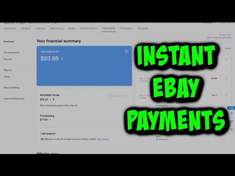 How To Get INSTANT EBAY PAYMENTS In 2022