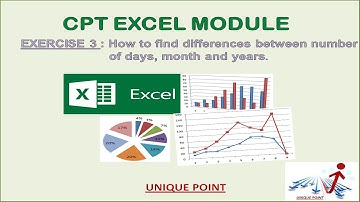 SSC CGL CPT|| Excel Exercise 2 ||Find differences of days between two dates.