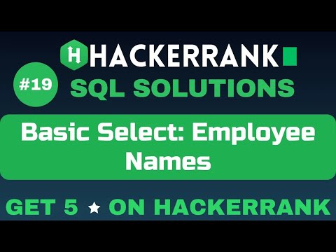 Employee Names | SQL SOLUTIONS | Get 5 🌟 on HackerRank | SQL Tutorial ✅  @AzharEdTech