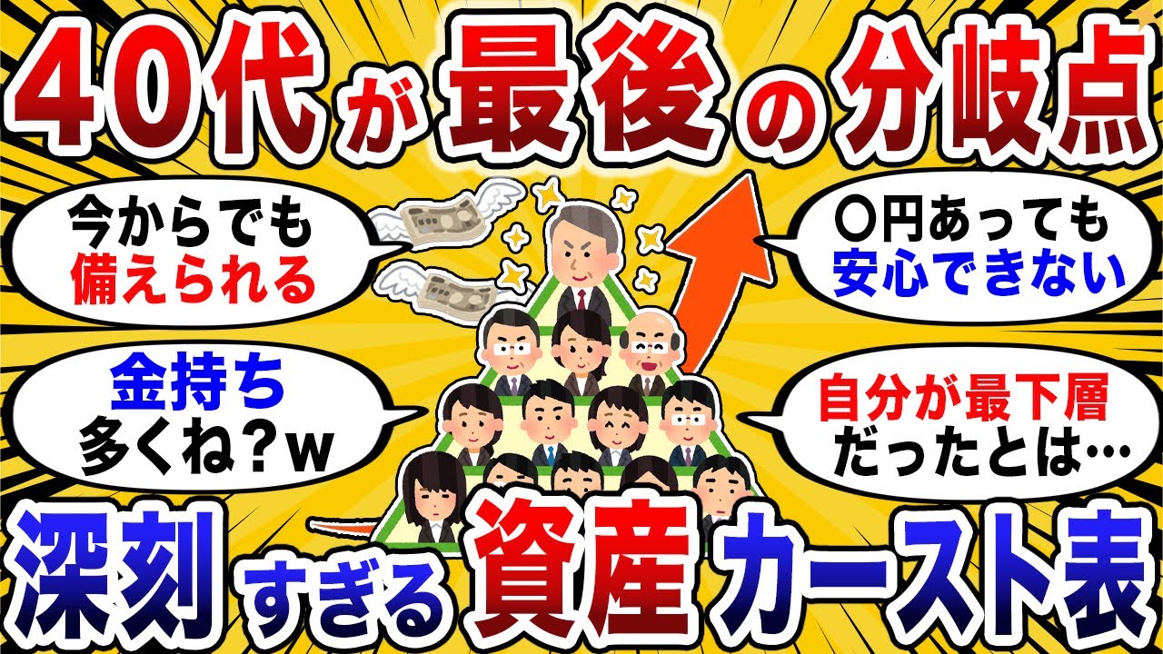 【2chお金スレ】40代が将来に備える最後のチャンス。自分の現在地を確認しよう。【2ch投資スレ】