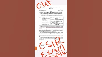 CSIR ASO/SO Exam date out ||  check fast || paper 1& 2 single day #shortsvedio #shorts