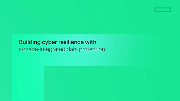 Building cyber resilience with storage-integrated data protection