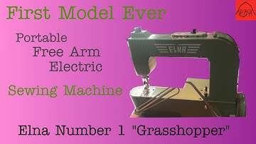 Elna Grasshopper - First Portable Electric Free Arm Sewing Machine